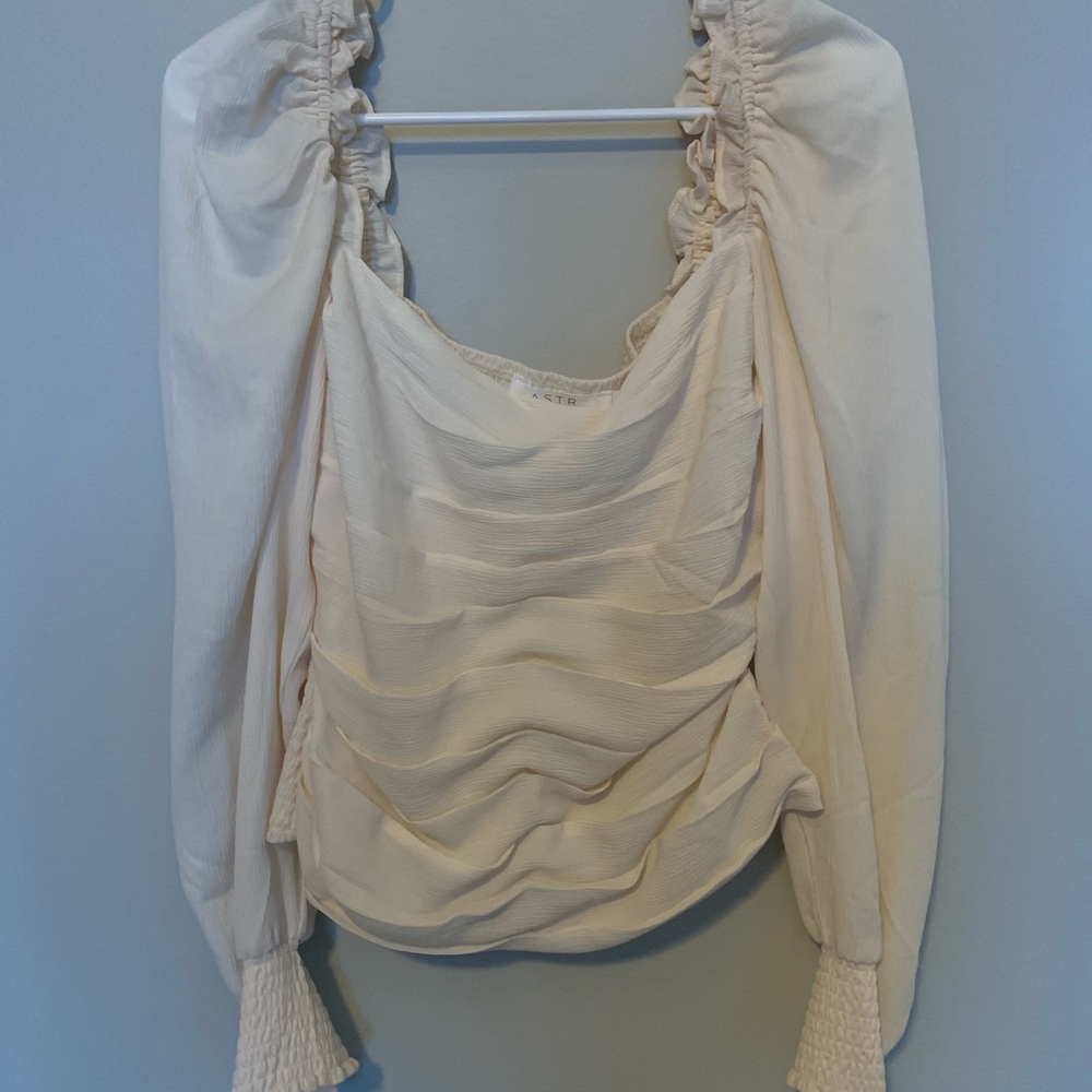 Astr Cream Ruffled Blouse - Picture 2 of 5